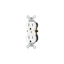 Contacto dúplex, 2 polos 3 hilos, Standard, blanco, VOLTECK