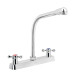 Mezcladora 8" fregadero cromo, cuello cobra, cruceta, BASIC