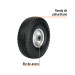 Rueda imponchable 10" para eje central, TRUPER
