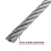Metro de cable rígido 5/16" de acero 7x7 hilos, 75 m, FIERO