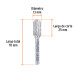 Lima rotativa punta cilindro redonda, 13 mm, TRUPER