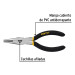 Pinza de punta y corte 6" mango de PVC, PRETUL