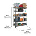 Estante metálico 5 repisas capacidad 60kg,120x60x180, PRETUL