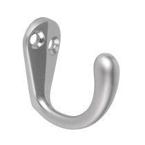 Gancho sencillo tipo perchero, 4 cm, cromo mate, HERMEX