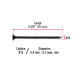 100 pijas 12 x 3-1/2"cabeza plana phillips multiusos
