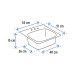 Tarja de empotrar sencilla 53 x 51 cm, FOSET