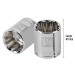Dado de 1-1/8", 12 puntas, cuadro 1/2", TRUPER