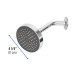 Regadera redonda 4-1/4" brazo y chapetón de acero, BASIC