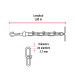 Cadena de 1.8 m de amarre para perro, 2.7 mm, FIERO