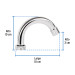 Cuello curvo para mezcladora de lavabo, cromo, BASIC