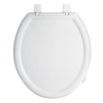 Asiento redondo ligero para WC, abierto, blanco, BASIC