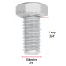 Bolsa con 50 tornillos 3/8" x 3/4" tipo máquina, FIERO