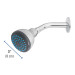 Regadera redonda 3" brazo y chapetón de acero, FOSET BASIC