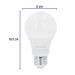 Foco LED 9W (60W) A19 3000K blanca cálida atenuable, VOLTECK