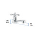Llave individual lavabo, ABS, cruceta, BASIC