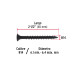 100 pijas 14 x 2-1/2"cabeza plana phillips multiusos