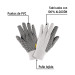 Guantes de algodón con puntos PVC en palma, unitalla, PRETUL