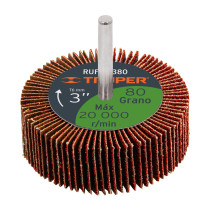 Rueda flap de 3", grano 80, TRUPER