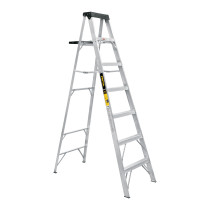 Escalera de tijera tipo III 6 escalones y bandeja, PRETUL