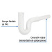 Céspol flexible de PVC, con extensión, para fregadero, FOSET
