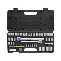 Juego 51 herramientas 1/4", 3/8" y 1/2" p/mecánico, PRETUL