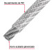 Metro cable flexible 3/32" acero 7x19 recubierto PVC, 300 m