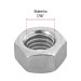 Bolsa con 60 tuercas 7/16" hexagonales de acero galvanizado