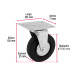 Rodaja hule 4", placa giratoria c/balero, carga 50kg, FIERO