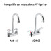 Cuello tipo bar para mezcladora de lavabo, cromo, AQUA