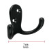 Gancho doble tipo perchero, 7 cm, negro, HERMEX