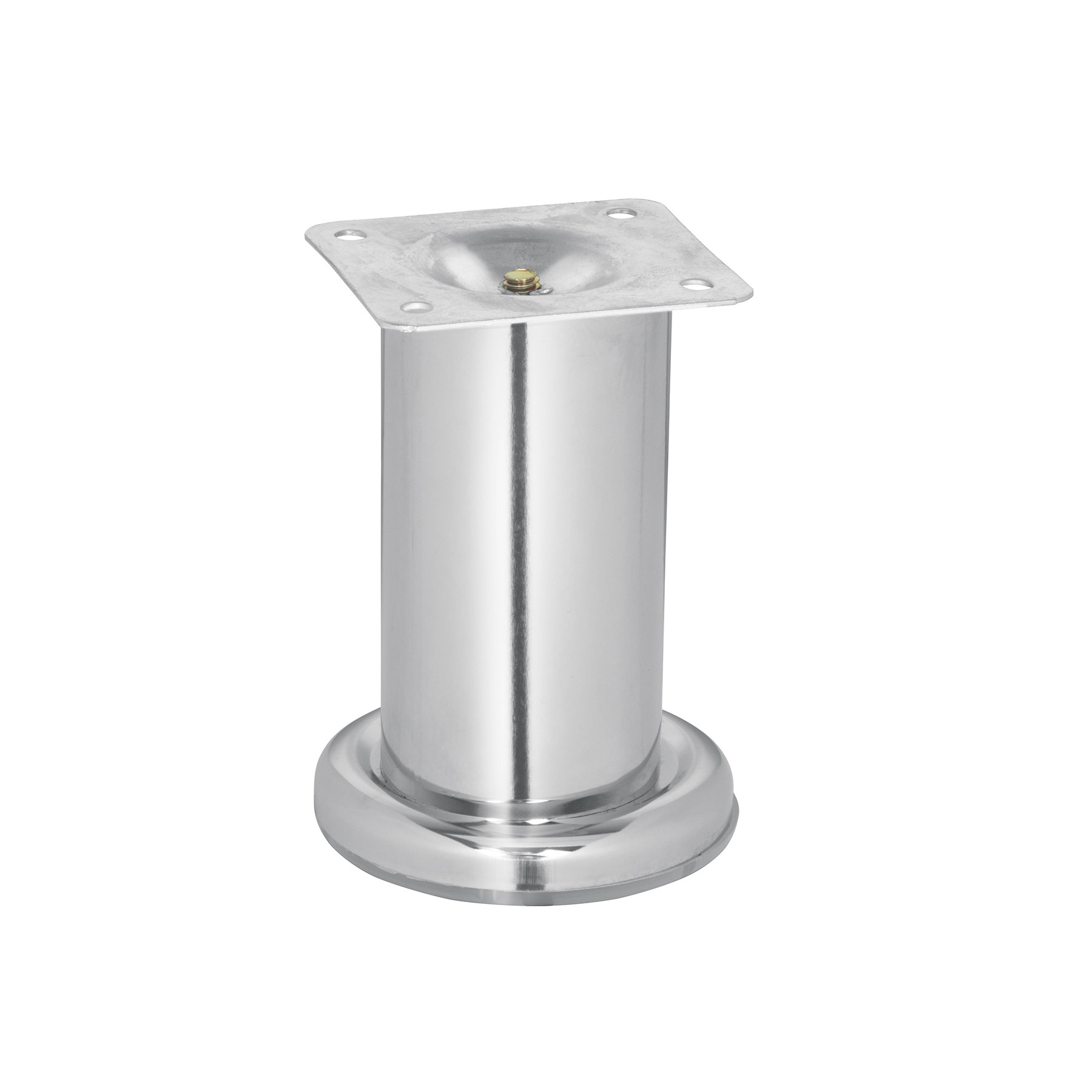 Pata para sofá y mueble, cromo, 100 mm altura, HERMEX