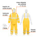 Conjunto impermeable doble capa amarillo con reflejante, CH