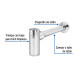 Céspol de bote minimalista 1 1/4", cromo, para lavabo, FOSET