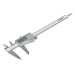 Calibrador vernier digital 6", acero inox, std y mm, TRUPER