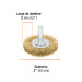 Carda circular 2" alambre fino para taladro, TRUPER
