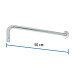 Brazo recto 50 cm con chapetón para regadera, cromo, FOSET