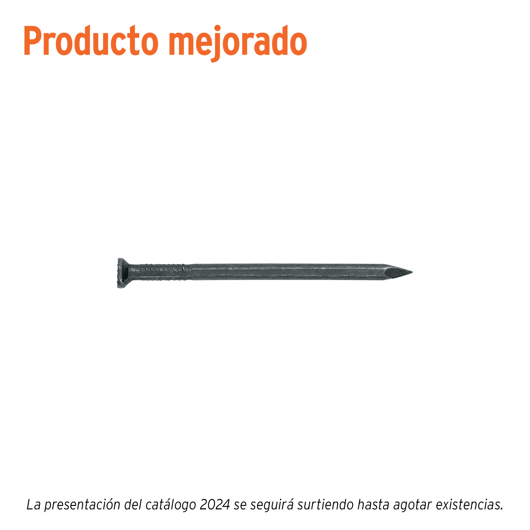 Kilo de clavos para concreto 2-1/2" negros, caja de 25 kg