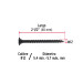 100 pijas 12 x 2-1/2"cabeza plana phillips multiusos