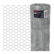 Rollos de mallas hexagonales de acero galvanizado, 45 m