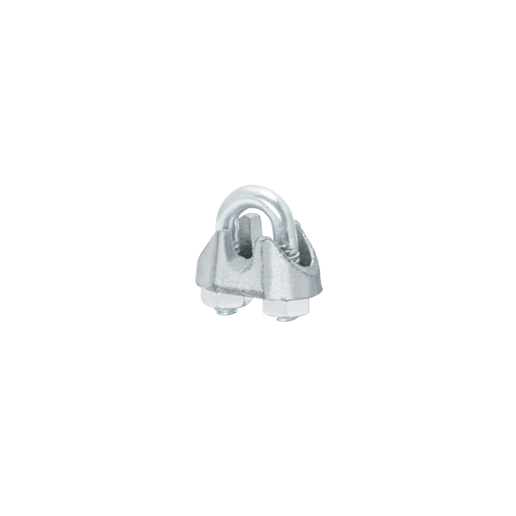 Blíster c/2 nudos (perros) de hierro p/cable de 1/8", FIERO