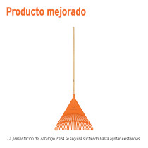 Escoba plástica para jardín, rígida, 26 dientes, mango 48"