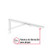 Ménsula plegable de acero blanca 8" x 16", FIERO