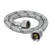 Manguera lavabo/fregadero, acero inox, 1/2" x 1/2", 55 cm