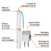 Bomba sumergible tipo bala 4", 1-1/2HP, uso agrícola, TRUPER