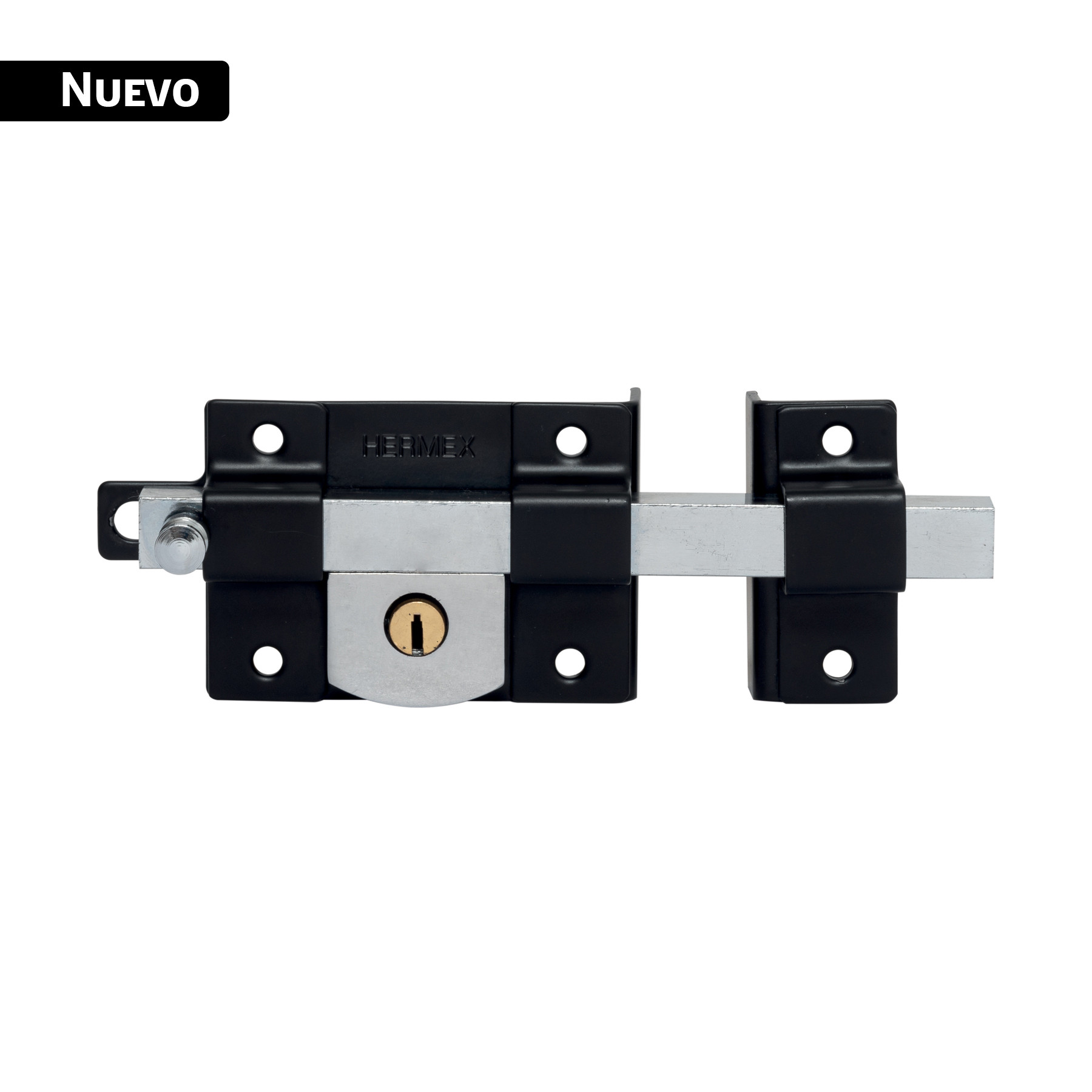 Cerradura de barra libre, derecha, negra, HERMEX