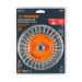Carda circular 6" alambre trenzado, eje 5/8"-11, TRUPER