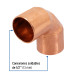 Codo 90° de cobre de 1/2", FOSET