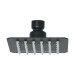 Regadera cuadrada 4", acero inox, sin brazo, negro, TÚBIG
