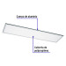 Panel LED 45W 4000K, 30x120 cm, empotrable/colgante, VOLTECK