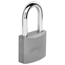 Candado de hierro 45 mm, gancho largo en caja, HERMEX
